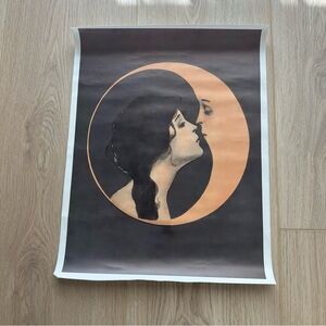 Moon Kiss Canvas Art Print Poster